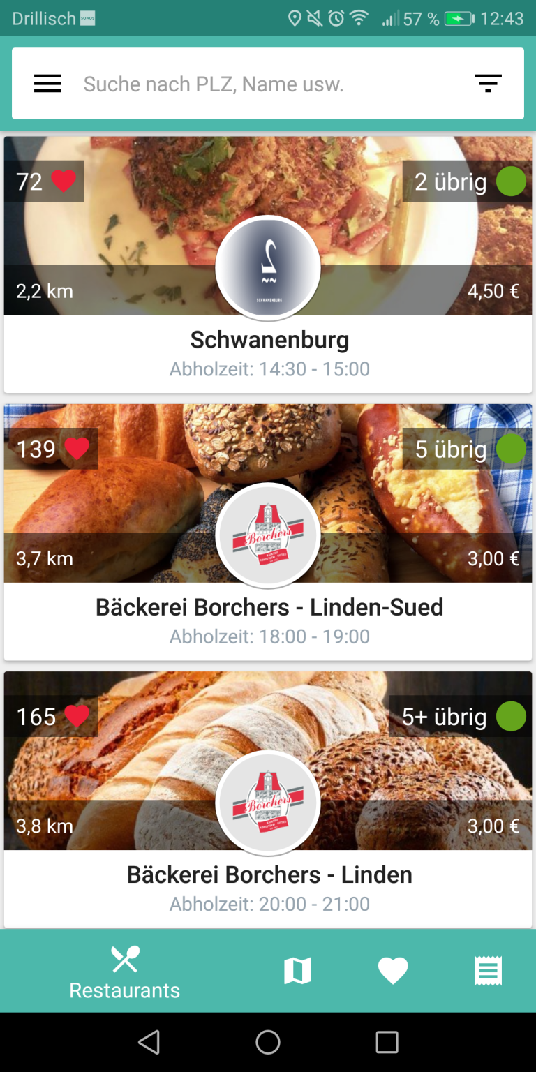 Too good to go Die App,