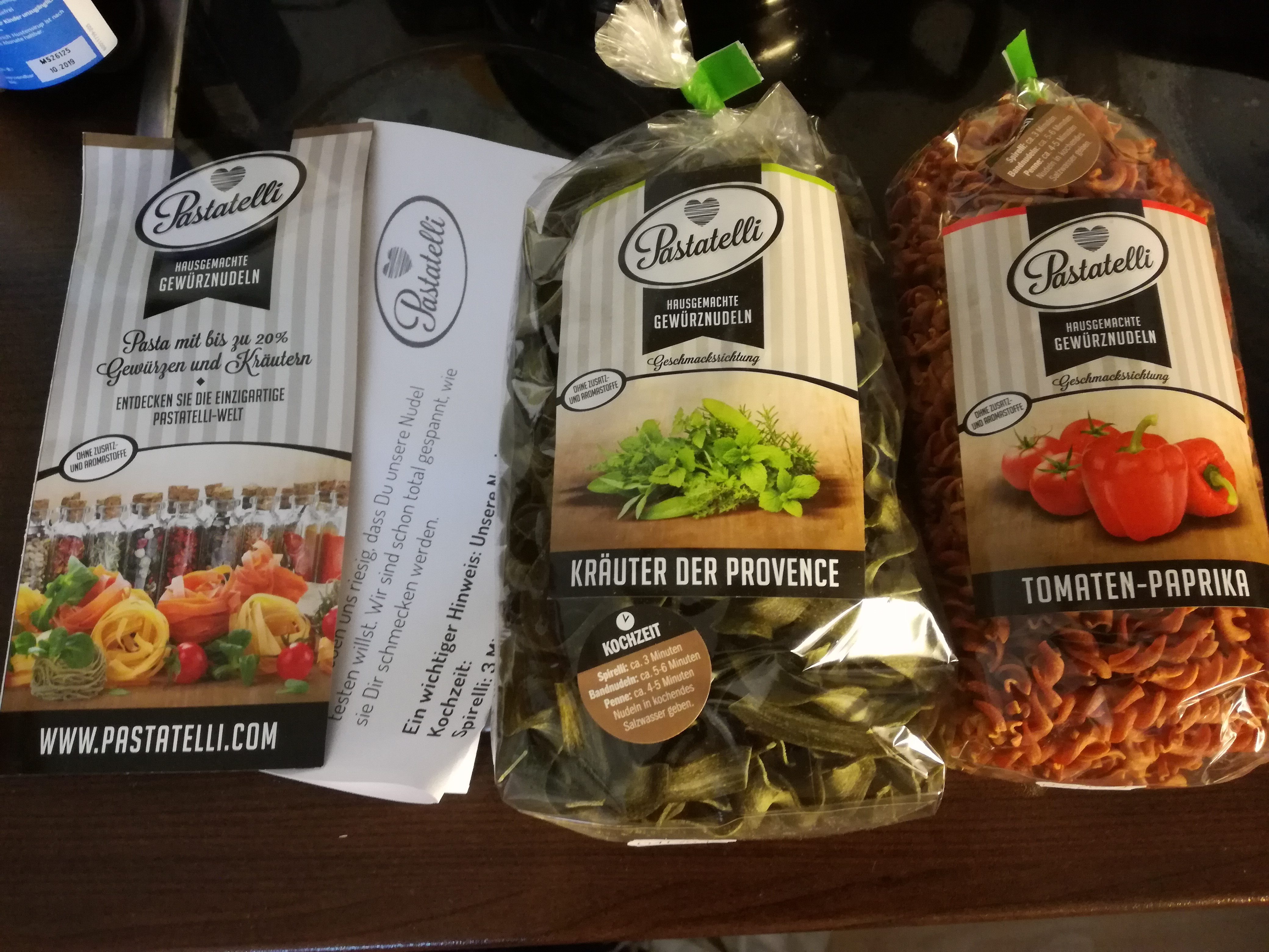 Nudeln von Pastatelli – farbig und lecker